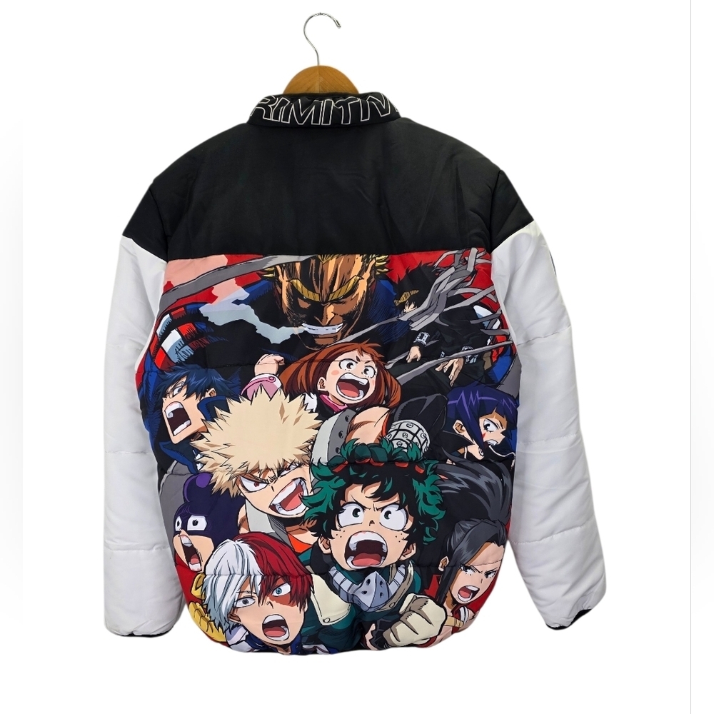 NWT Primitive Skateboards X My Hero Academia Puffer Jacket Anime Size Medium